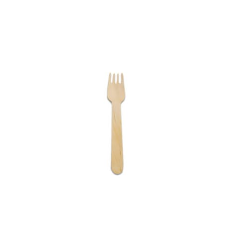 Fun Green Track Wooden Forks Brown 6.5inch 25 PCS