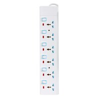 Geepas 6 Way Extension Socket 13A - Extension Lead Strip With 6 LED Indicators &amp; 6 Power Switches | Extra Long 3M Cord With Over Current Protected | Ideal For All Electronic Devices