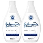 Buy Johnsons Intense Body Lotion Dry to Very Dry Skin 400ml Pack of 2 in UAE