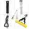 Generic-Absorbent PVA Mop Sponge Mop with Stainless Steel Telescopic Pole Extendable Handle Mopstick for Household Ofiice Cleaning Black