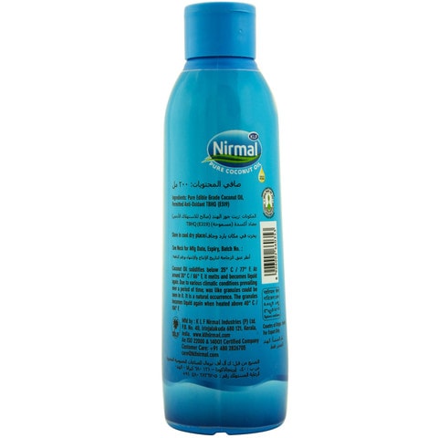 KLF Nirmal Naturals Pure Coconut Oil 200ml