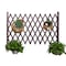 Lingwei - 70Cm Outdoor Door Fence Movable Telescopic Anti-Corrosion Wood Fence Garden Fence Indoor Partition Grid Brown Fence