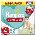 Buy Pampers Baby-Dry Pants Diapers With Aloe Vera Lotion Size 4 (9-14kg) 52 Pants in UAE