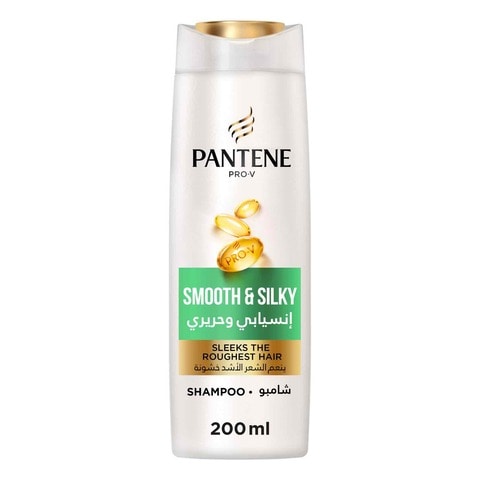 Pantene Pro-V Smooth and Silky Shampoo Sleeks the Roughest Hair 200ml
