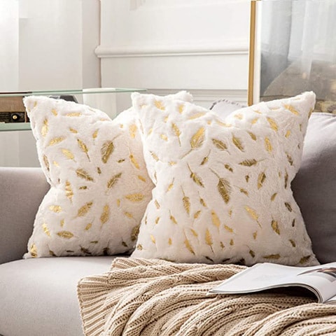 Gold throw best sale pillows cheap