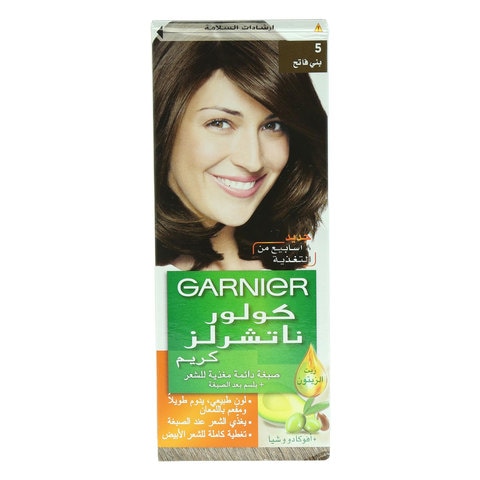 Garnier Colour Naturals Cream Nourishing Permanent Hair Colour 5 Light Brown 110ml
