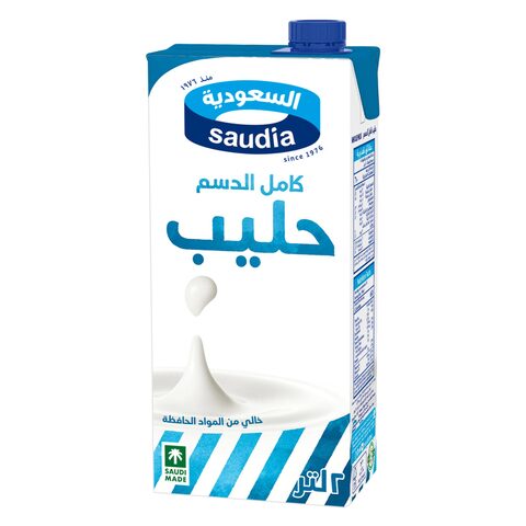 Buy Saudia Long Life Full Fat Milk 2l in Saudi Arabia