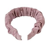 Aiwanto 2Pcs Ruffle Silk Black Hair Band Headband Womens Hair Accessories (Black&amp;Light Pink)