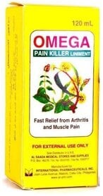 Buy OMEGA pain killer liniment 120ml in UAE