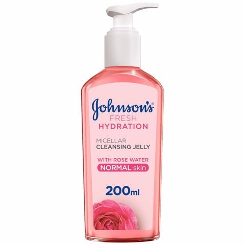 Johnson&#39;s Fresh Hydration Micellar Cleansing Jelly With Rose Water Clear 200ml