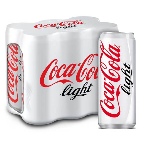 Coca-Cola Light Carbonated Soft Drink 330ml Pack of 6
