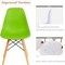 Dining Chairs, Modern Kitchen Dining Side Chair, Casual Shell Chair, Eames Style Chair, Plastic Chairs with Wooden Legs, for Home Office Hotel Bistro Cafe Restaurant, Set of 2 (Green&amp;Yellow)