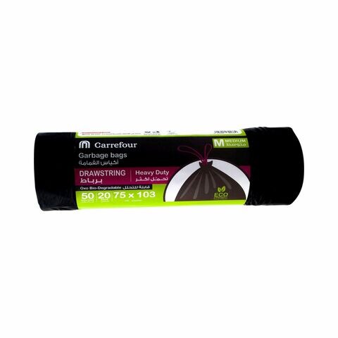 Reinforced black 50 liter garbage bag - Voussert