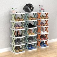 Multi Layer Shoe Rack Organizer, Creative Multi Layer Shoe Rack, Vertical Shoe Rack (9 layer, Green)
