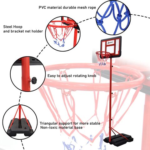 Buy Fully Adjustable Freestanding Basketball Backboard Stand And Hoop Set  Online - Shop Toys & Outdoor on Carrefour UAE