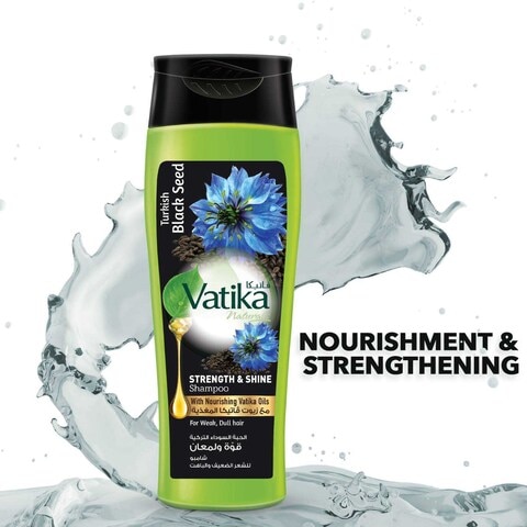 Vatika Naturals Turkish Black Seed Strength and Shine Shampoo  For Weak Dull Hair  400ml