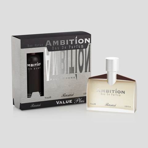 Rasasi Ambition Eau De Parfum + Deo 70ml For Men