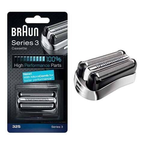 Braun 32S Cassette Replacement For Series 3 Cruzer Clean Shave Cassette Black