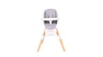 Buy Mini Panda Eat and Learn 4-in-1 Convertible Wooden Baby High Chair, 6m-10y, Silver in UAE