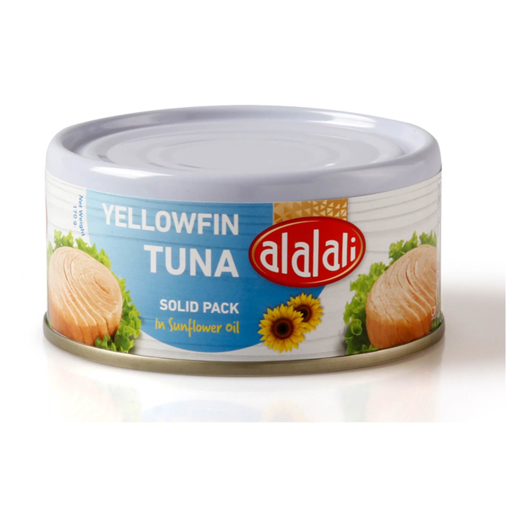 Buy Al Alali Yellowfin Tuna Solid Pack in Sunflower Oil 170g Online