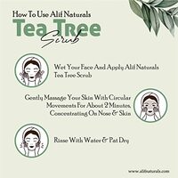 Alif Naturals Tea Tree Face &amp; Body Scrub With Tea Tree Oil For Men &amp; Women, Deep Cleansing &amp; Gentle Exfoliation, Removes Tan, Dead Cells, Anti Acne, All Skin Types, 100ml, Pack Of 2