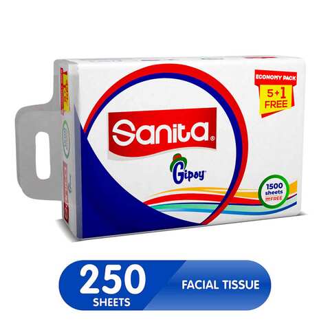 Sanita Gipsy Facial Tissue 2 Ply 150 Sheets, 10 Pack