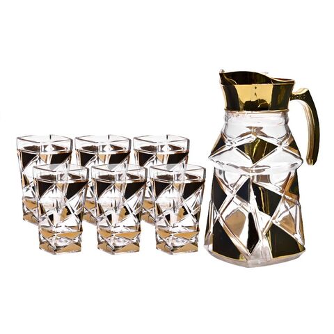 Glass set with deals jug