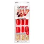 Buy imPRESS Press-On Manicure Accent Break Dawn False Nails Set BIPAM014 Multicolour 30 count in UAE