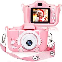 Conbo Kids Camera For Girls, Conbo Digital Dual Camera, 2&quot; Ips Screen HD 1080P Shockproof Children Video Camera Camcorder For Age 3, 14 Years Old Girls Boys Christmas Birthday Party, Pink