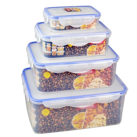 Buy Royalford Food Storage Container With Compartments Rectangle Storage  Box, Plastic Sealable Food Online in UAE - Wigme