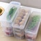 Aiwanto 4 Pack 3 Layer Storage Box Fridge Storage Containers Vegetables Egg Storage Box Bins Kitchen Cabinet Organizer