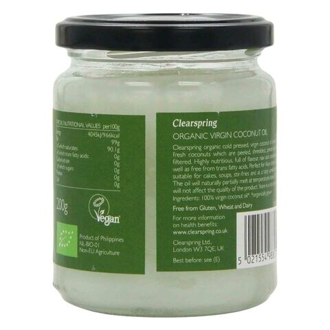 Clearspring Virgin Coconut Oil Organic 200g