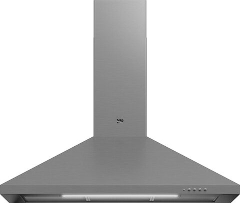 Beko CWB9441XN Pyramid Style Hood, 90cm, Stainless Steel, Max. Extraction 390 M3/H, Motor Power 150 Watts, 3 Speeds Setting