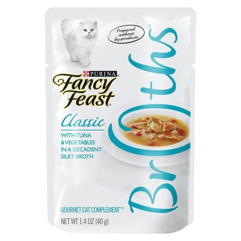 Purina Fancy Feast Broths With Tuna and Vegetables Decadent Creamy Broth 40g