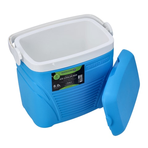 Royalford Insulated Ice Cooler Box, 8L, Rf10475, Premium Quality Polymer, Thermal Insulation