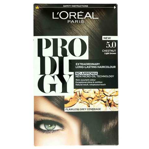 Buy L'Oreal Prodigy Chestnut Light Brown 5 Hair Colour Online - Shop Beauty  & Personal Care on Carrefour Jordan