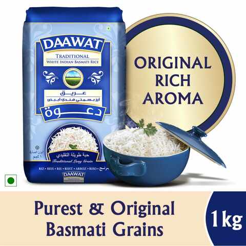 Daawat Traditional White Indian Basmati Rice 1kg