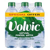 Volvic Natural Mineral Water 500ml Pack of 6