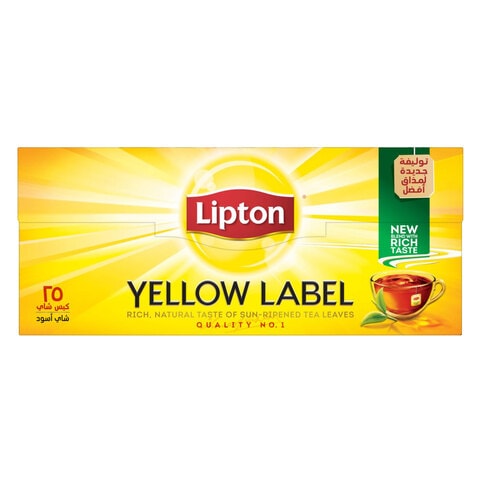 اشتري ليبتون أكياس شاي العلامة الصفراء 25 كيس في السعودية