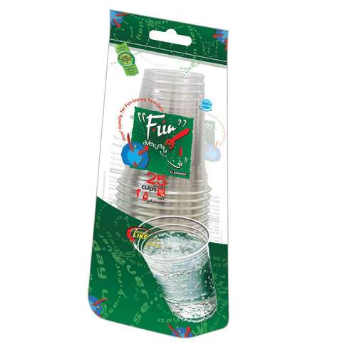 Fun Everyday Plastic Cup 355ml Clear 25 PCS