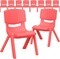 أثاث فلاش فلاش 10 قطع كرسي المدرسة البلاستيكي القابل للتكديس مع ارتفاع 10.5 بوصة