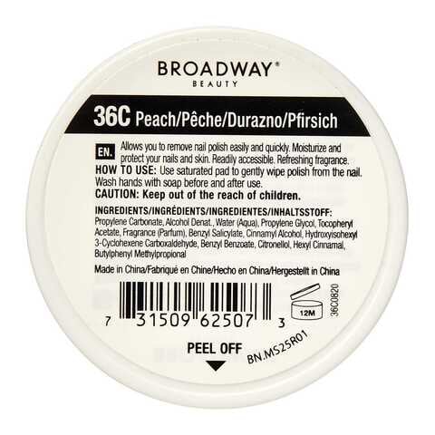 Broadway Beauty Nail Polish Remover Pads White 36 Pads