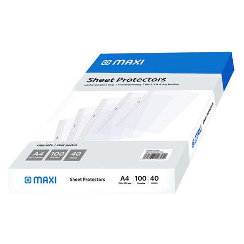 Maxi Sheet Protector A4 40 Microns 100 Piece