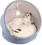 اشتري Aiwanto 2 in 1 Cat Bed and Cave Cat Bed for Indoor Cats Foldable Machine Washable Cat Bed Cat Playing Bed  Pet Bed في الامارات