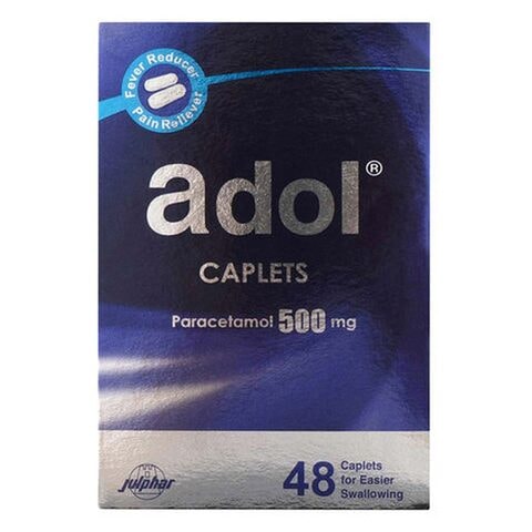 Adol Paracetamol 500mg Caplets 48 count