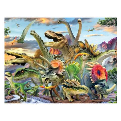 PUZZLE 100 PIECES DINOSAURES