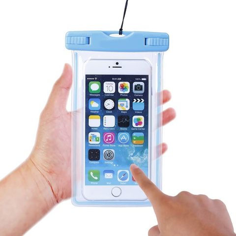 Universal Mobile Phone Waterproof Bag Case Pouch For All Smartphones - Blue