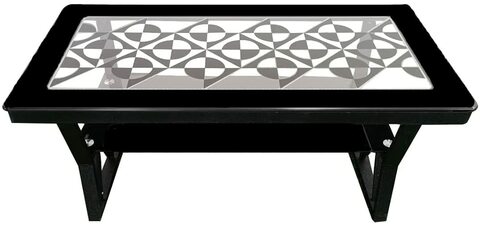 Yulan Modern Rectangle Tempered Glass Coffee Table (Black) YL21404-404