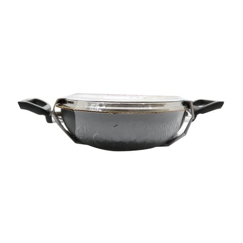 Tefal Delicia Non-Stick Kadai Cooking Pot with Lid Black 24cm