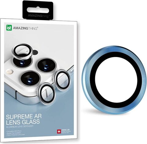 Amazing Thing SUPREME AR Lens Defender for iPhone 13 PRO Camera Lens Protector (6.1 inch) [3 Lens] - Sierra Blue